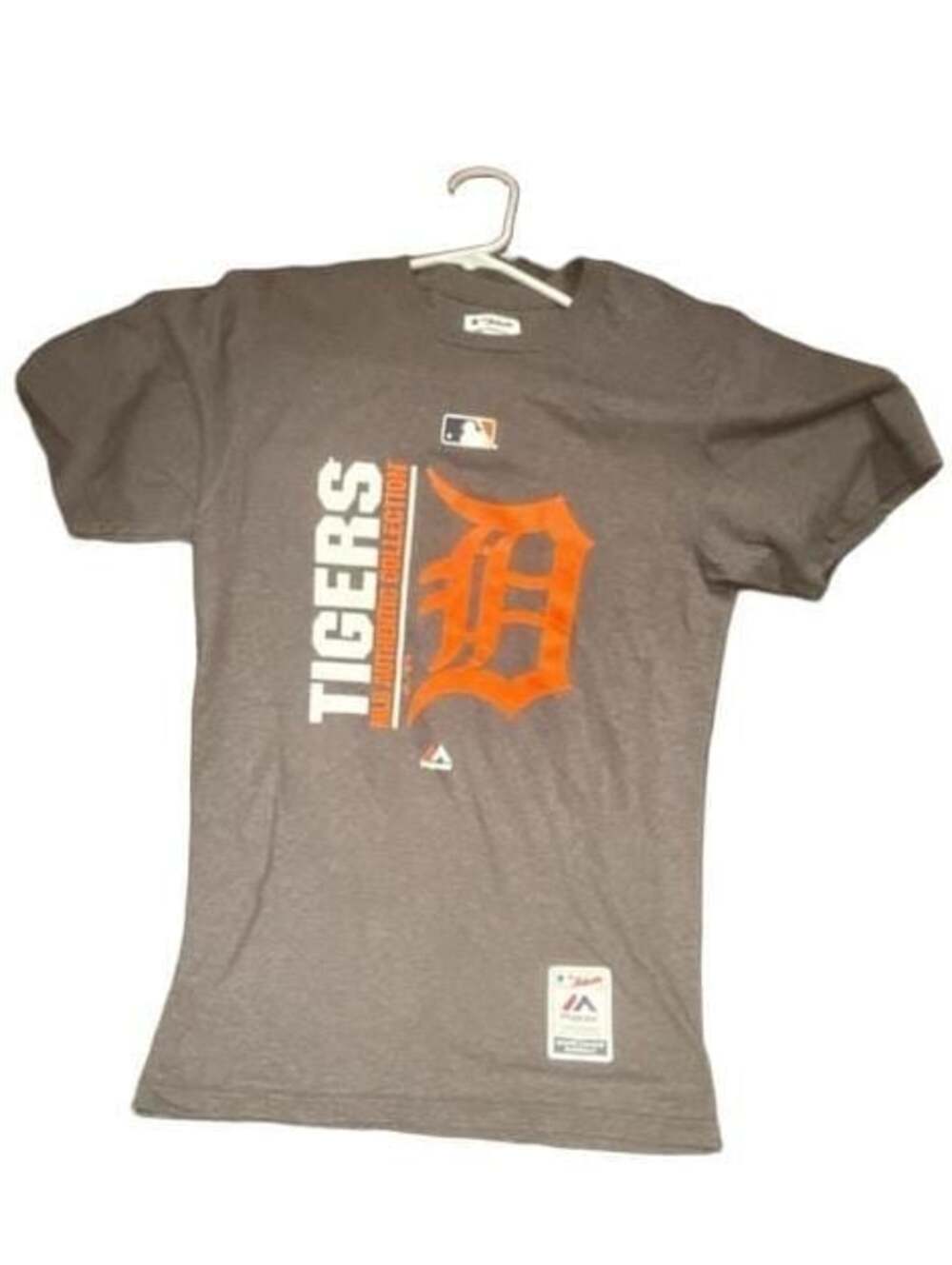 Majestic Detroit Tigers Triple Peak MLB Authentic Collection Charcoal Gray T-Shi
